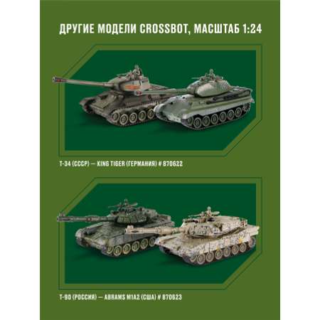 Игровой набор CROSSBOT Т34 - Abrams M1A2 1:34 Танковый бой на пульте управления