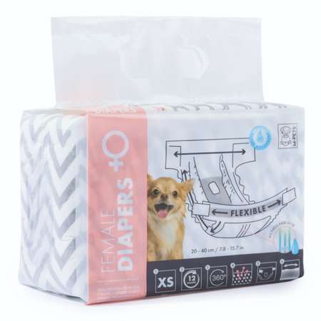 Подгузники для собак M-PETS XS 20-40см 10шт