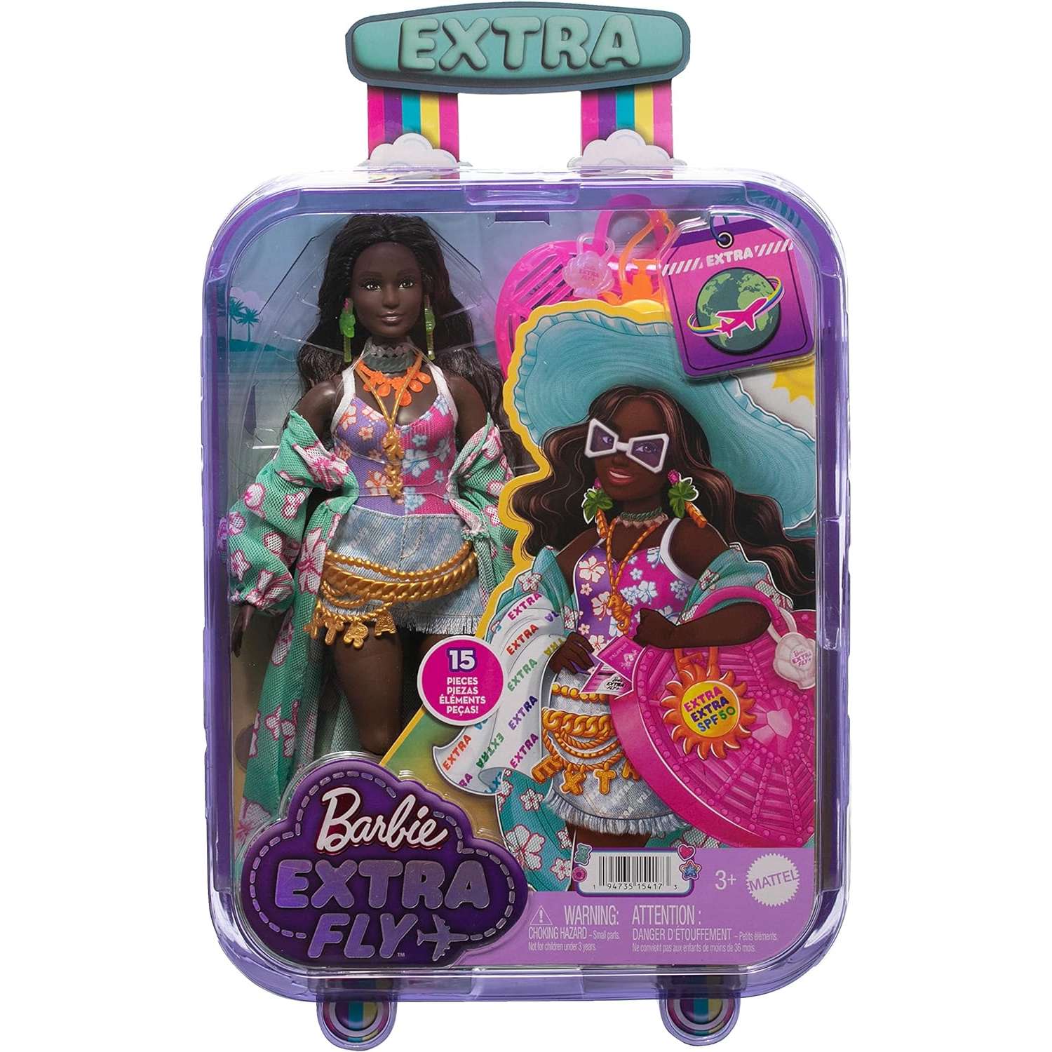 Кукла Barbie Extra Fly Барби в пляжной одежде HPB14 HPB14 - фото 6