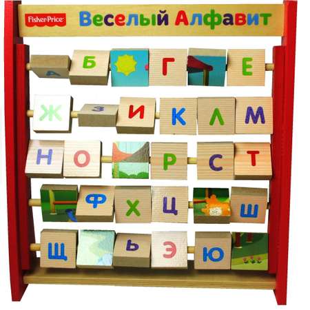 Кубики Fisher Price Веселый алфавит-перевертыш 30шт FP 30595