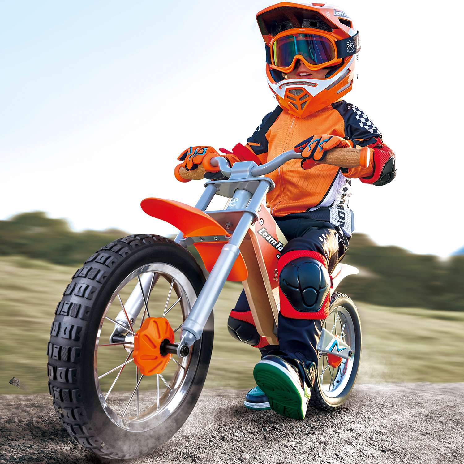 Беговел для детей HAPE learn to Ride оранжевый - фото 1