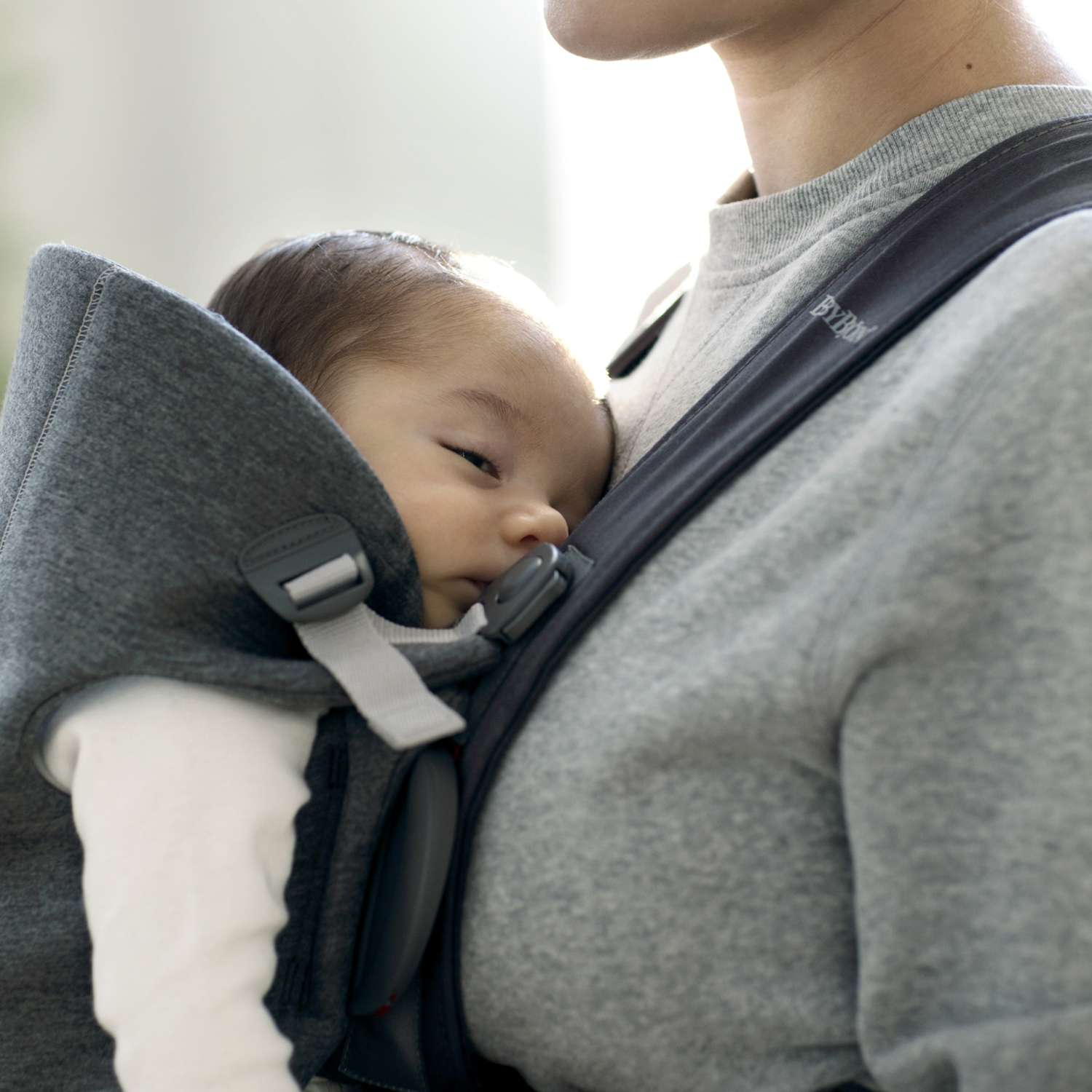 Рюкзак для переноски ребенка BabyBjorn Mini Cotton Jersey Темно-Серый - фото 11