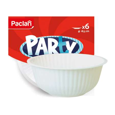 Тарелки пластиковые Paclan Party Classic для супа или салата из PS 6шт/уп