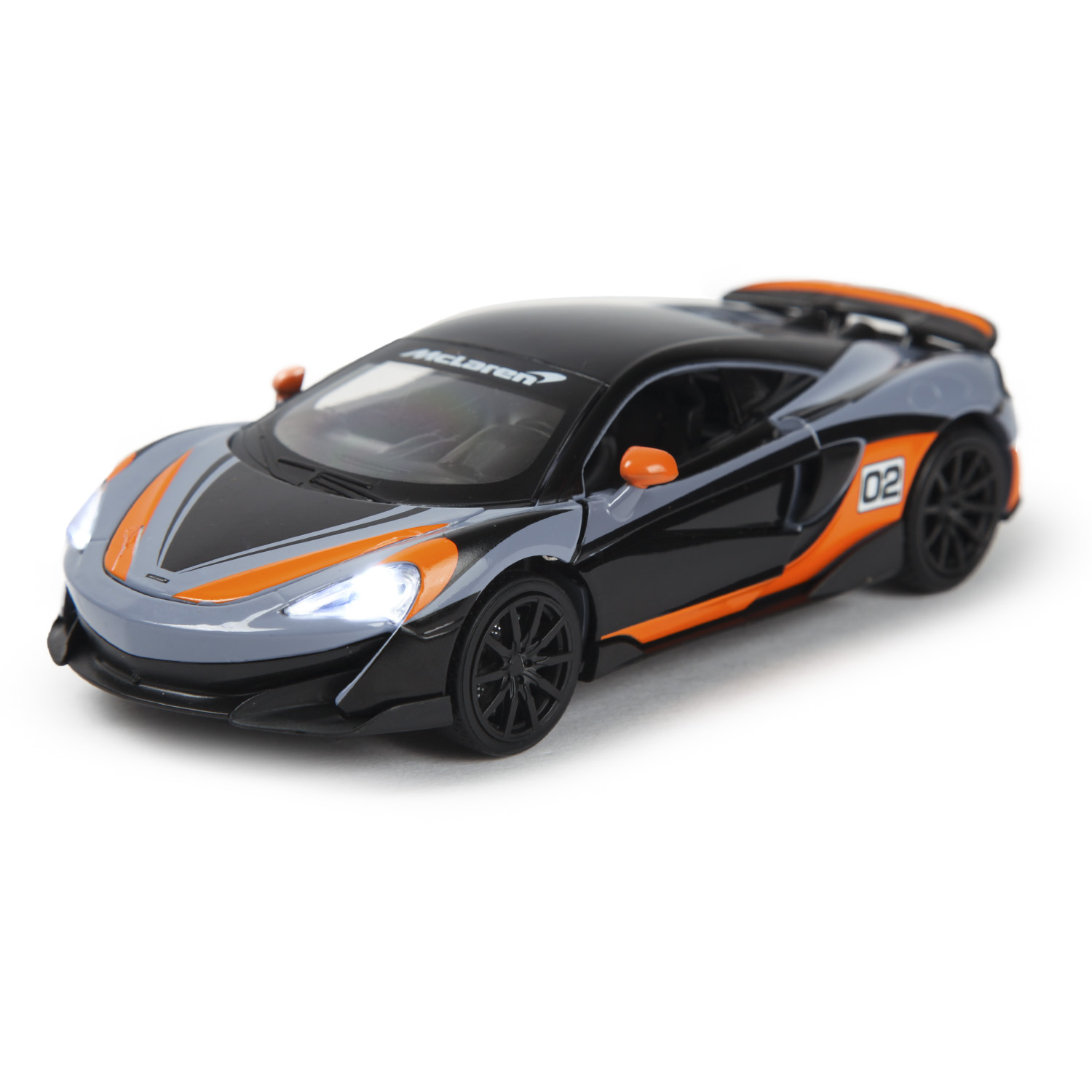 Автомобиль Mobicaro McLaren 600LT 1:32 без механизмов черный 664994(F) - фото 7