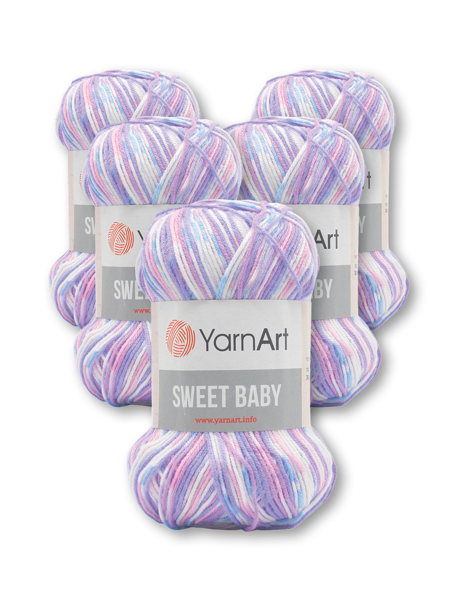 Пряжа для вязания YarnArt Sweet Baby 100 гр 300 м акрил тонкая детская 5 мотков цвет 904 - фото 1