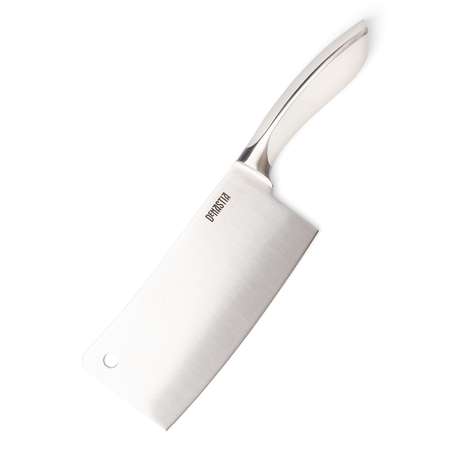 Нож кухонный DeNASTIA топорик белая ручка длина клинка 17.7 см