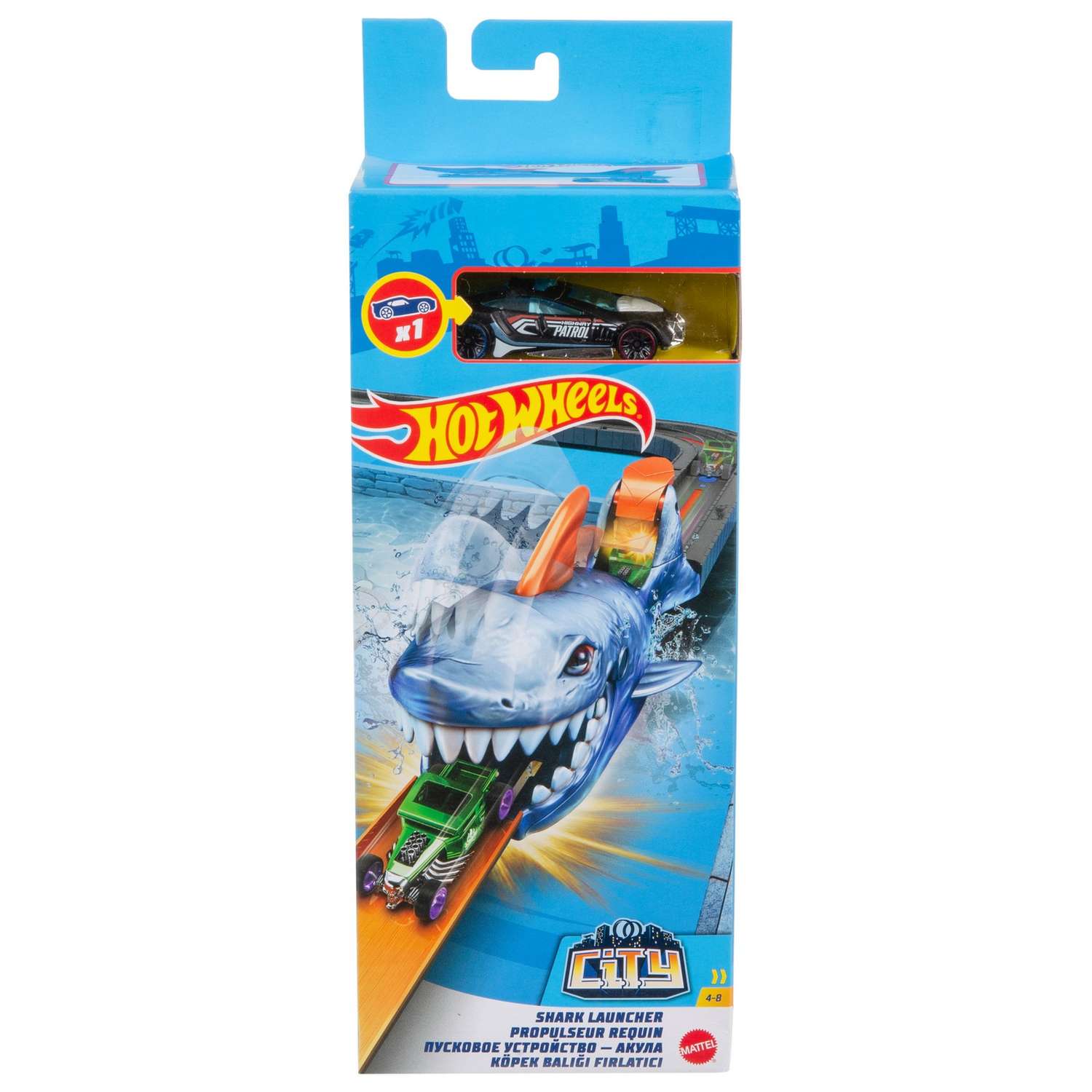 Набор игровой Hot Wheels Сити Заклятый враг Акула GVF43 GVF41 - фото 10