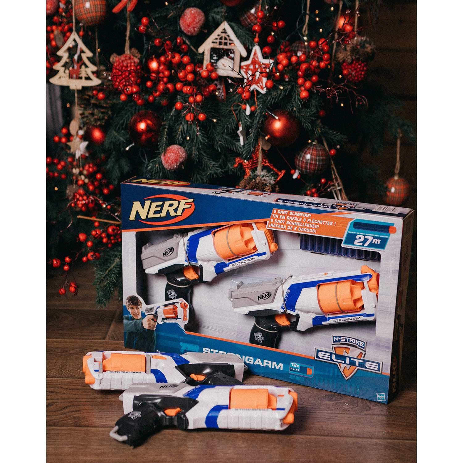 Набор игровой Nerf Стронгарм 2 бластера+12стрел B8995EU4 - фото 4