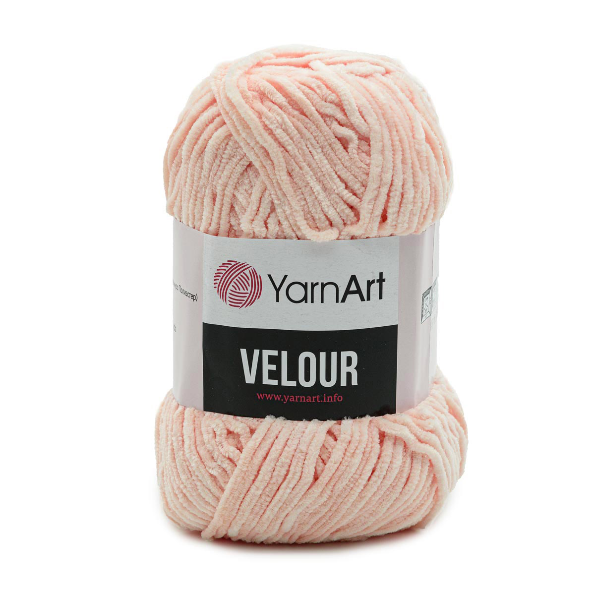 Пряжа для вязания YarnArt Velour 100 г 170 м микрополиэстер мягкая велюровая 5 мотков 869 пудровый - фото 6