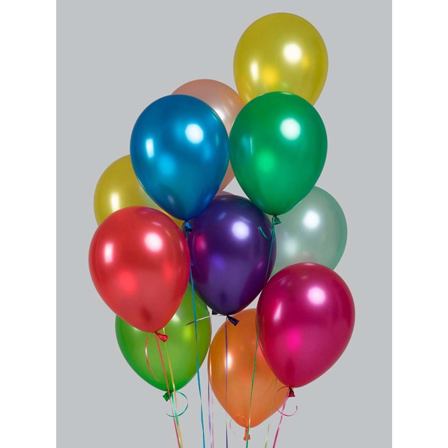 Воздушные шары Riota разноцветные металлик 30 см 100 шт - фото 4