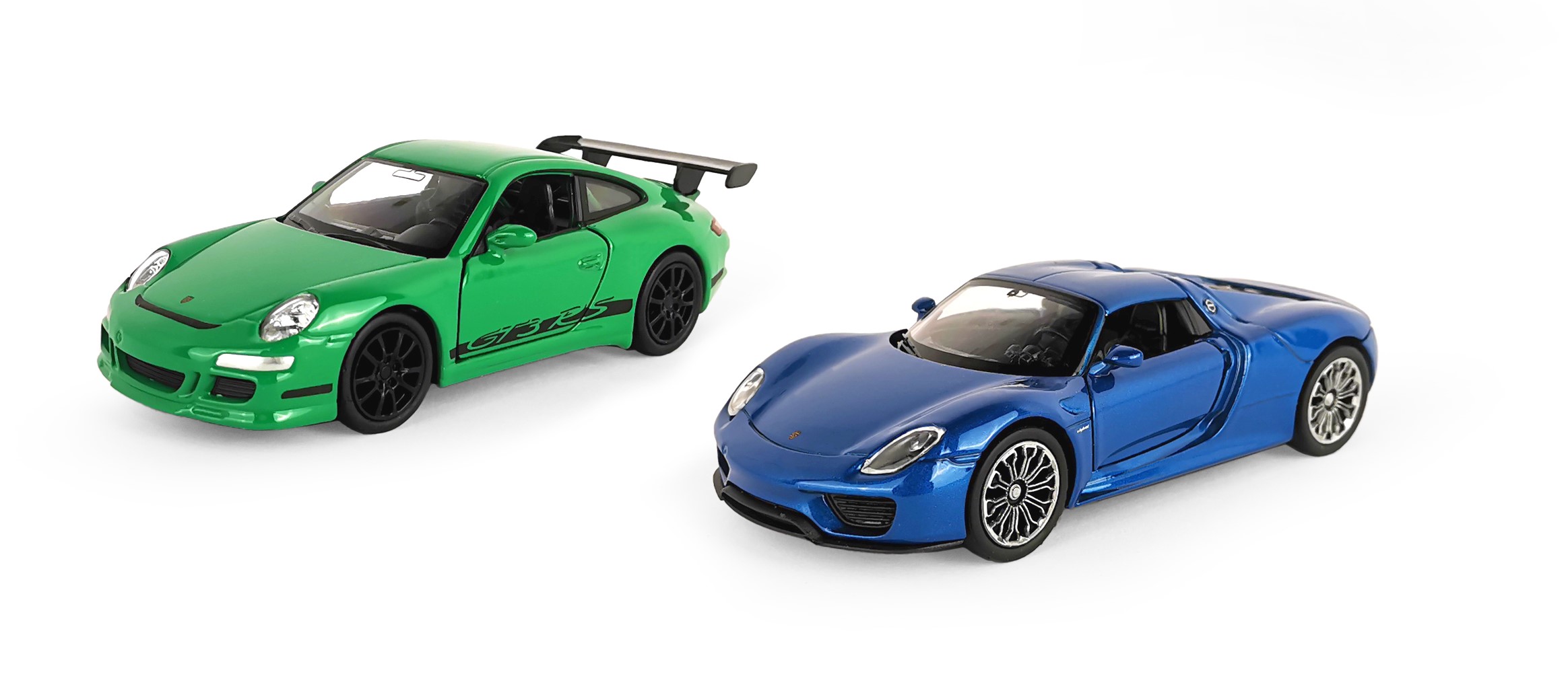 Набор Welly Модели машин 1:38 Porsche 918 Spyder и Porsche 911 (997) GT3 RS 42310F-2G(V) - фото 2