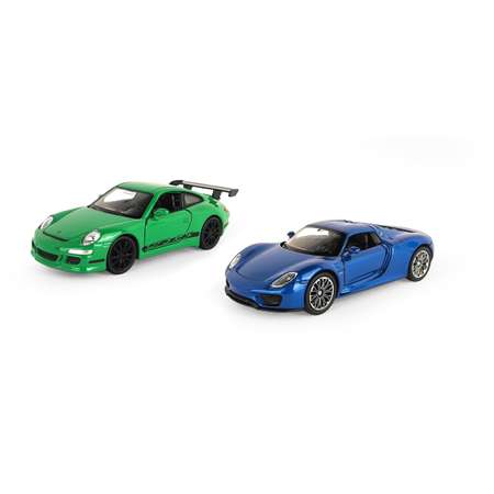 Набор WELLY Модели машин 1:38 Porsche 918 Spyder и Porsche 911 (997) GT3 RS