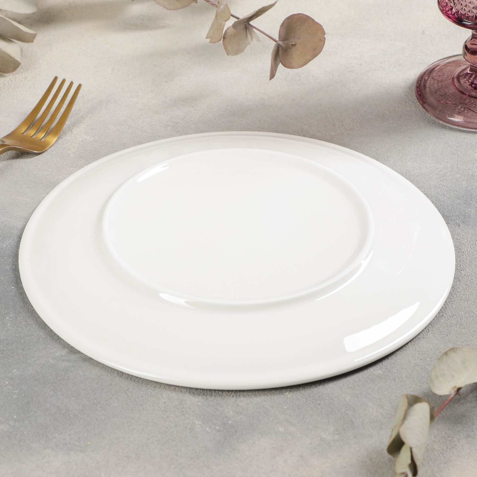 Тарелка Sima-Land фарфоровая обеденная White Label d=22 6 см цвет белый - фото 3