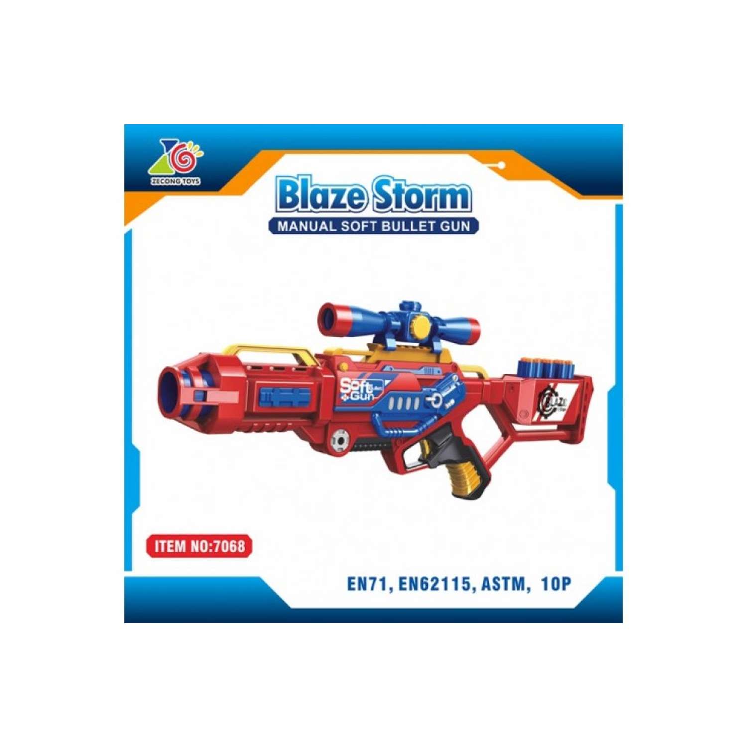 Автомат Blaze Storm Zecong Toys с мягкими пулями - фото 2