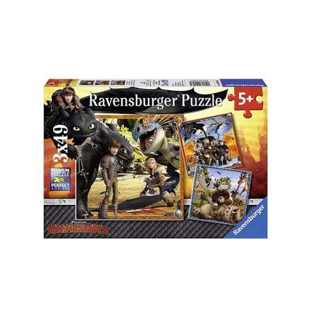 Пазл 3x49 RAVENSBURGER Как приручить дракона