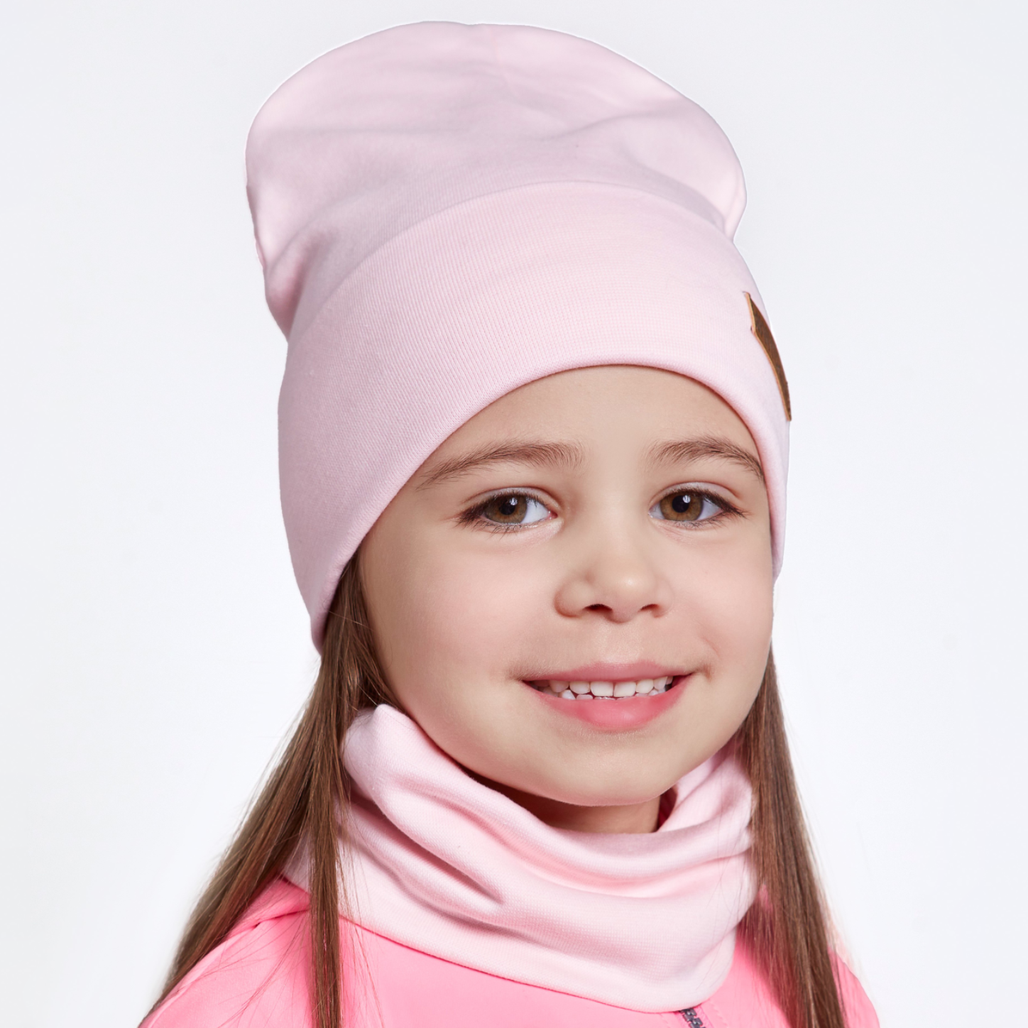 Шапка и снуд NYCkids NYC-H-68-SPRotvG-Lpink - фото 4