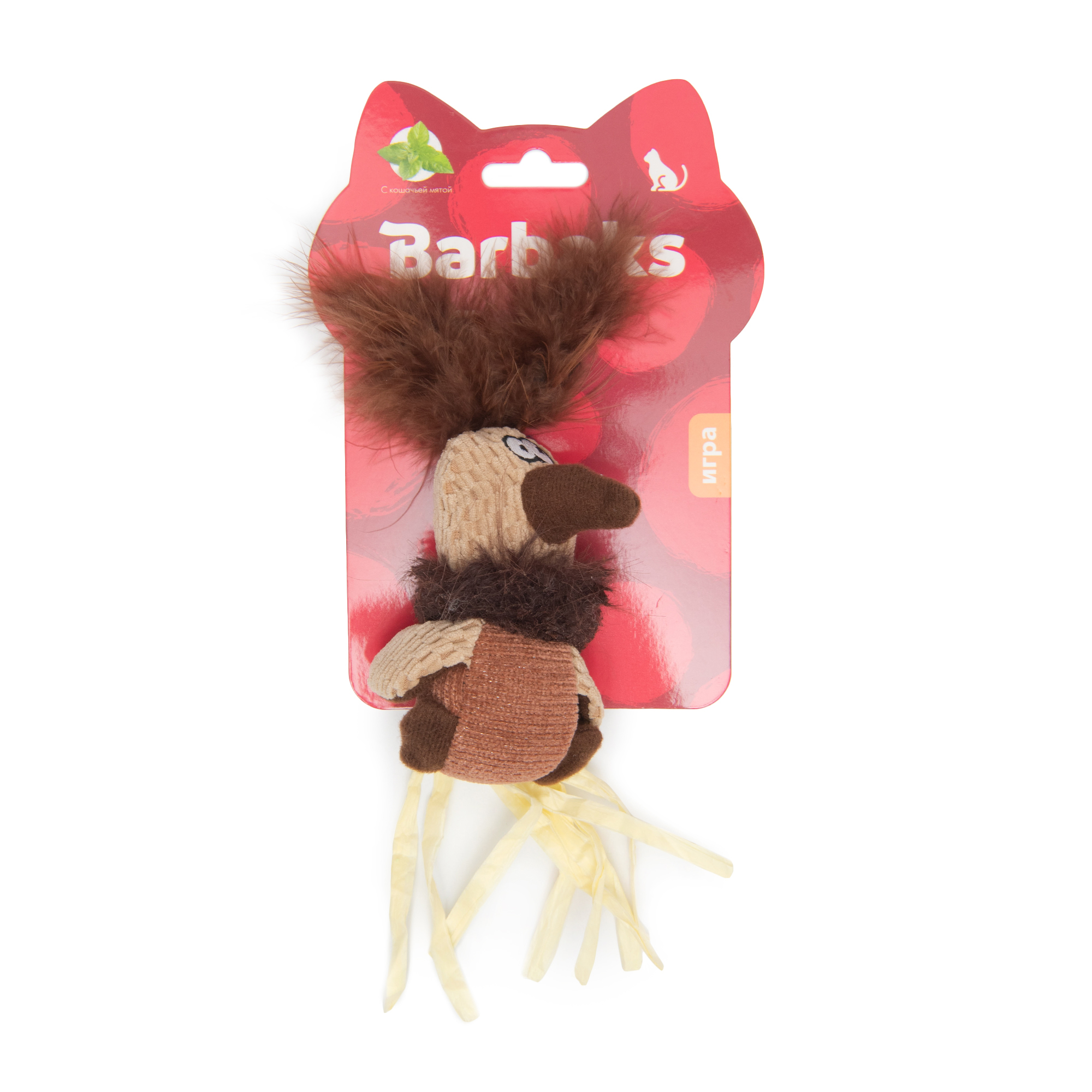 Игрушка для кошек Barbaks Кулик птица с кошачьей мятой 17*12.5 см - фото 2