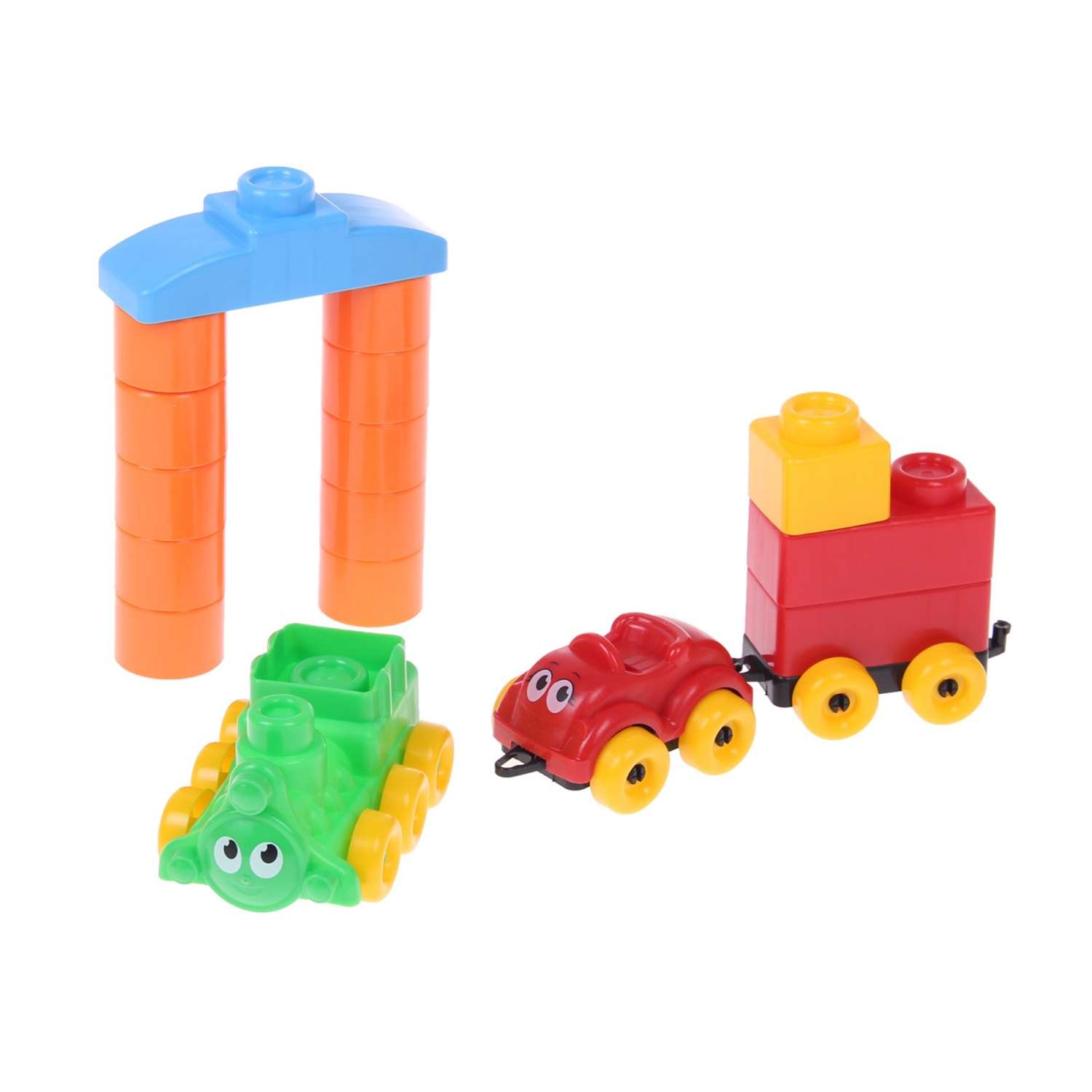 Развивающие игрушки БИПЛАНТ для малышей Конструктор Кноп-Кнопыч 114 деталей + Сортер Кубик логический малый - фото 8