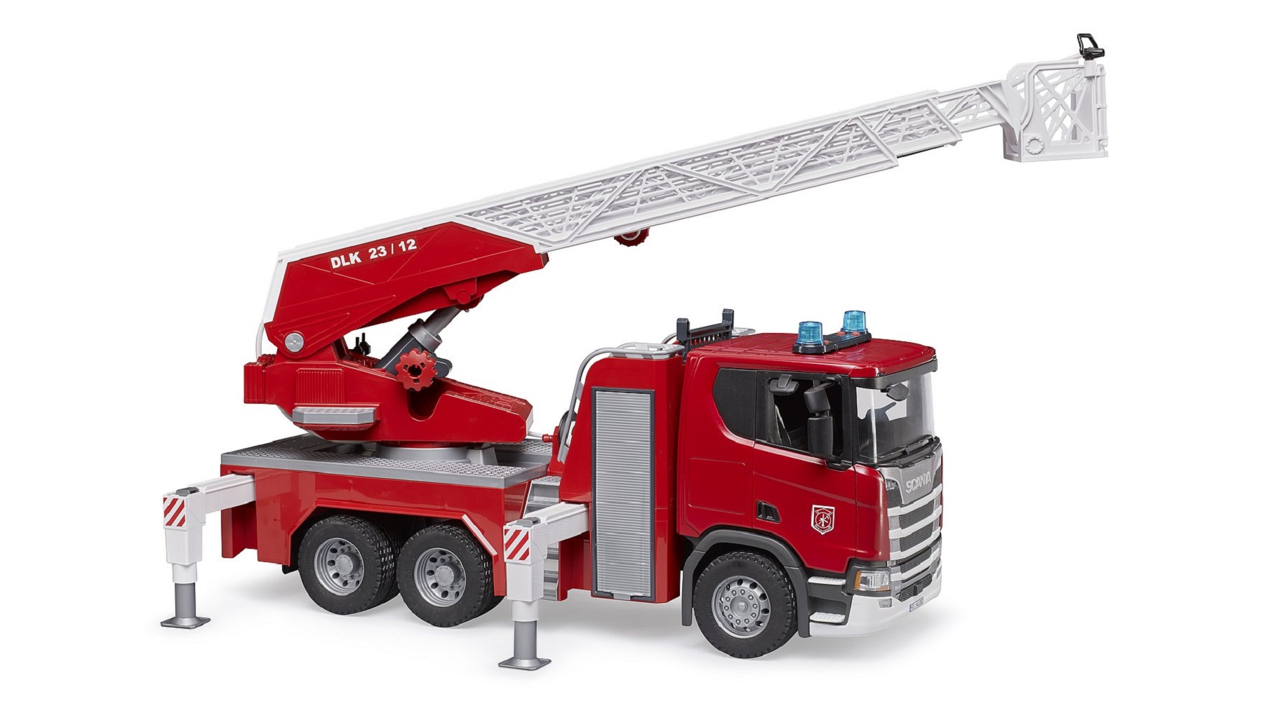 Пожарная машина Bruder Scania 1:16 без механизмов красный 03591 - фото 4