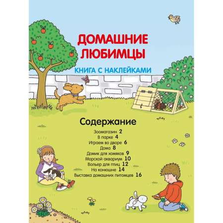 Книга Эксмо 4 Домашние любимцы с наклейками