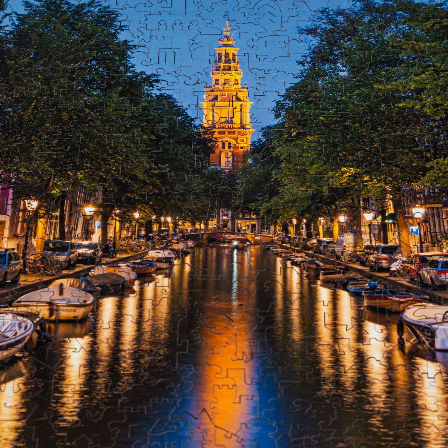 Пазл деревянный UNIDRAGON Вечерний Амстердам 43x30 см 500 деталей - фото 4