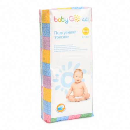 Подгузники-трусики BabyGo Maxi 8-13кг 44шт