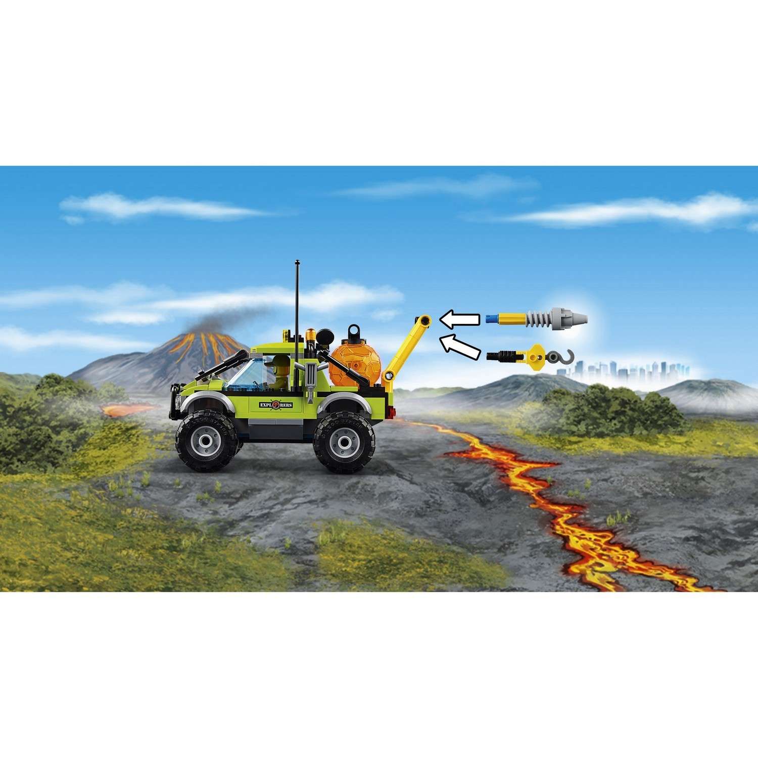 Конструктор LEGO City Volcano Explorers Грузовик Исследователей Вулканов (60121) - фото 8