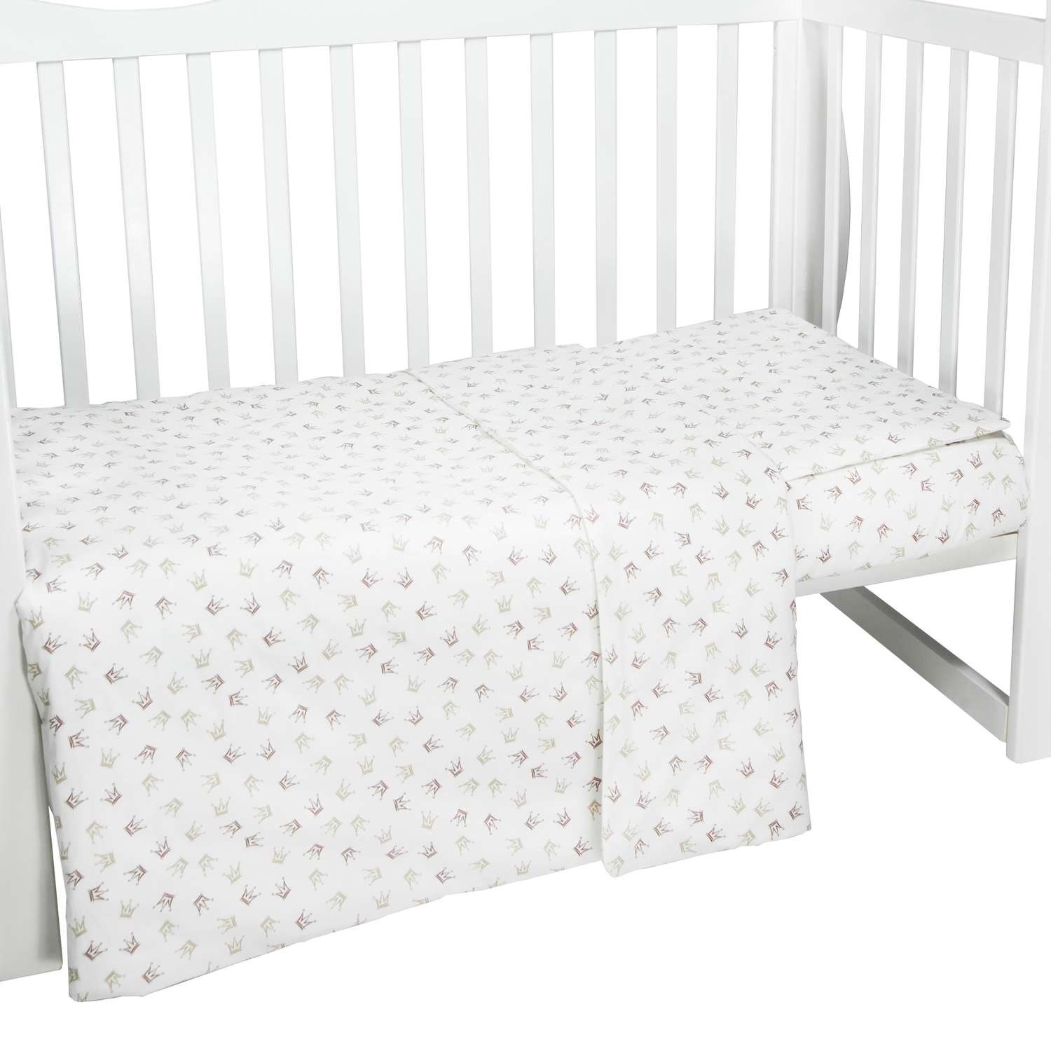 Комплект постельного белья Amarobaby Baby Boom Короны принцессы 3предмета AMARO-3003-KP - фото 4