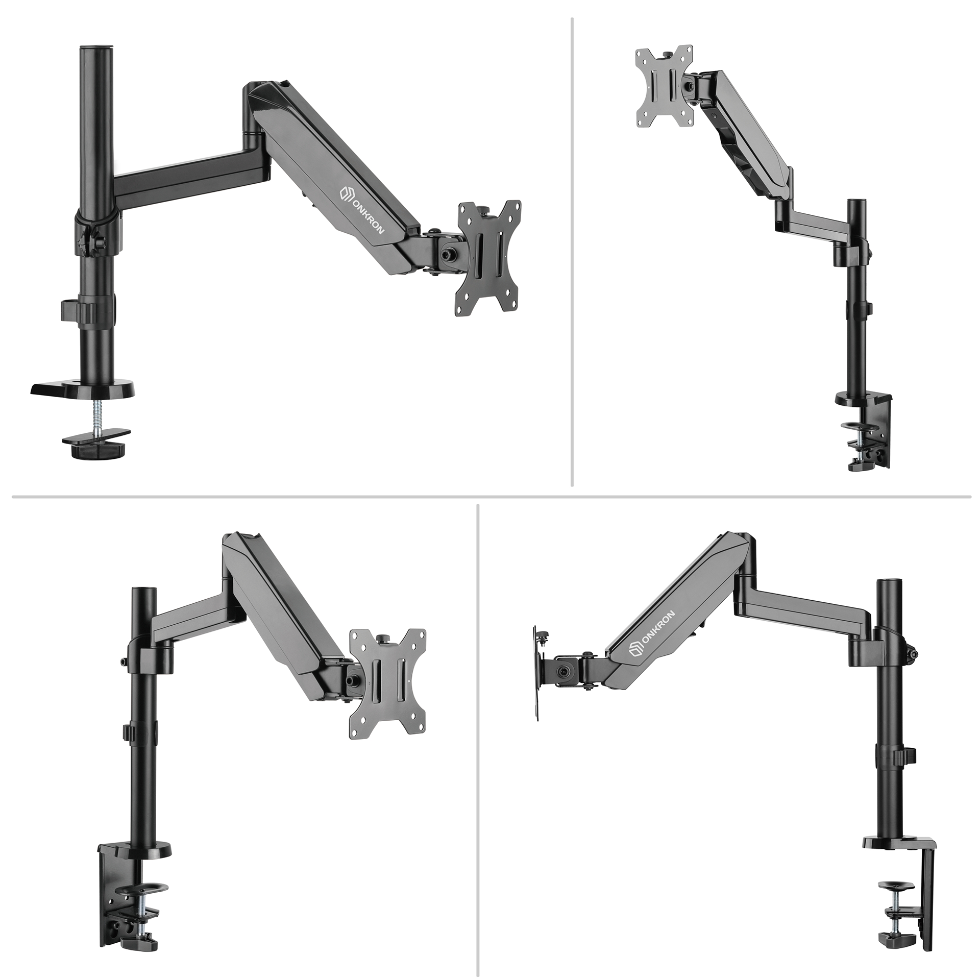 Кронштейн настольный ONKRON G70 для монитора 13-34 настольный черный - фото 2