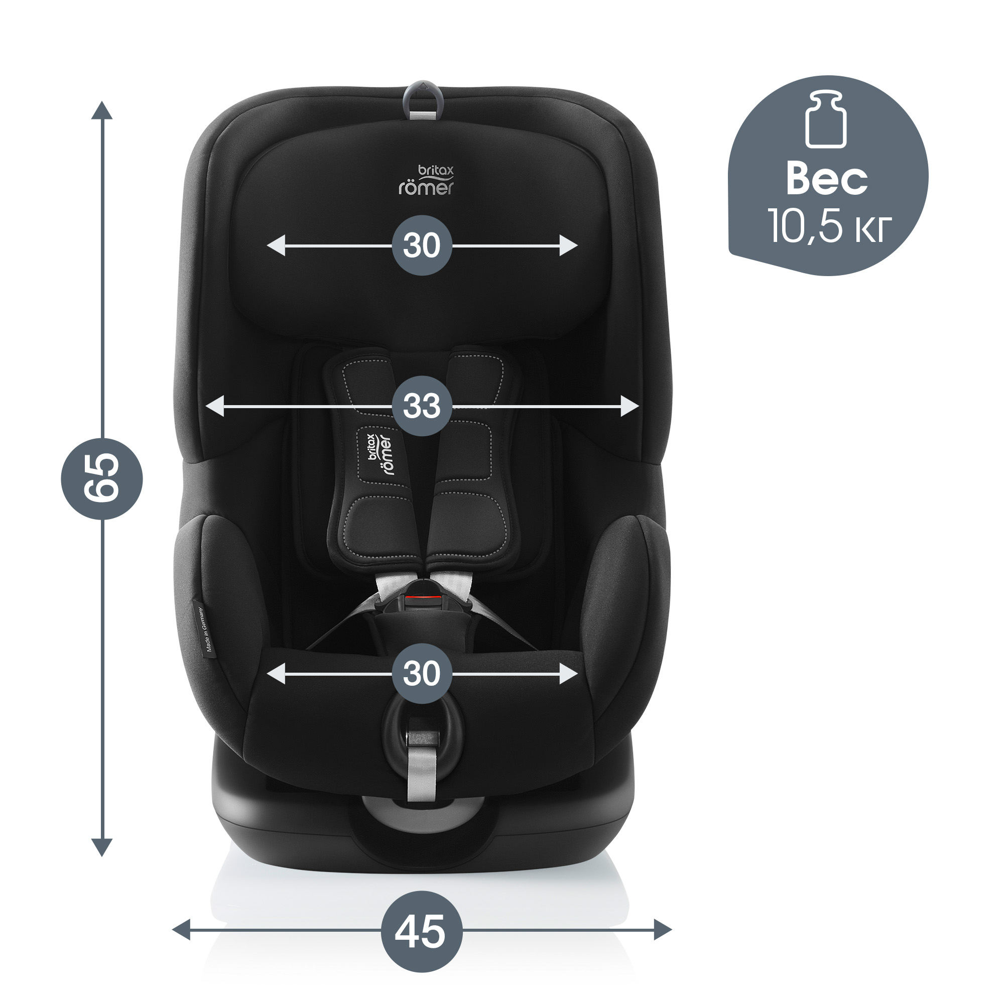 Автокресло Britax Roemer Trifix Cosmos Black Isofix 1 (9-18 кг) - фото 11