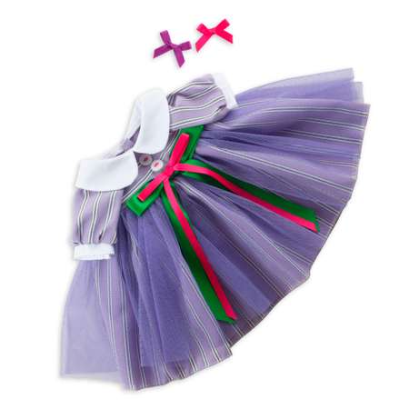 Одежда для кукол BUDI BASA Платье лиловое в полоску для Зайки Ми 25 см OStS-406