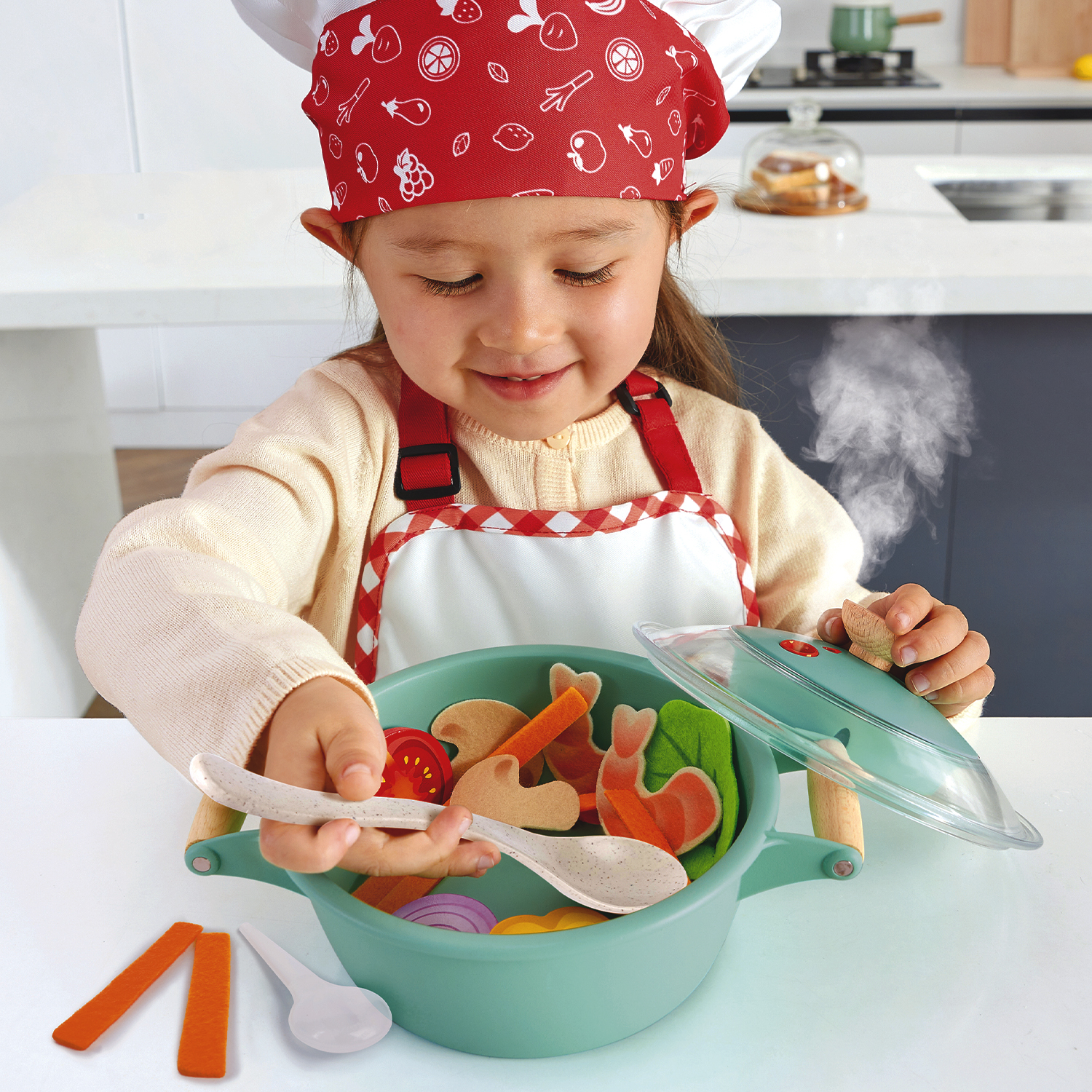 HAPE Little Chef Cooking & Steam Playset