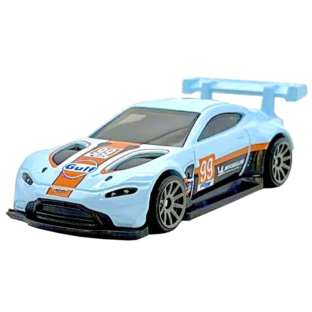 Автомобиль Hot Wheels Aston Martin Vantage GTE голубой 62265 - фото 1