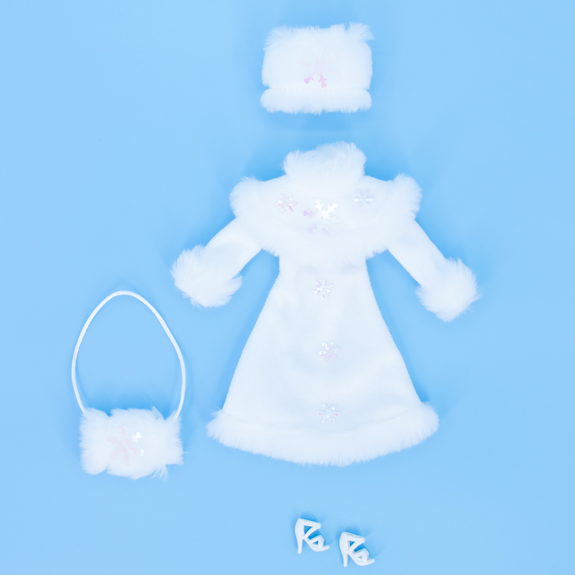 Костюм для куклы Модница 29 см Снегурочка 1405 белый 1405белый - фото 2