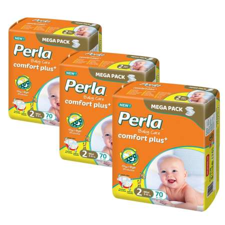 Подгузники Perla CP MEGA Mini 210 шт 3-6 кг