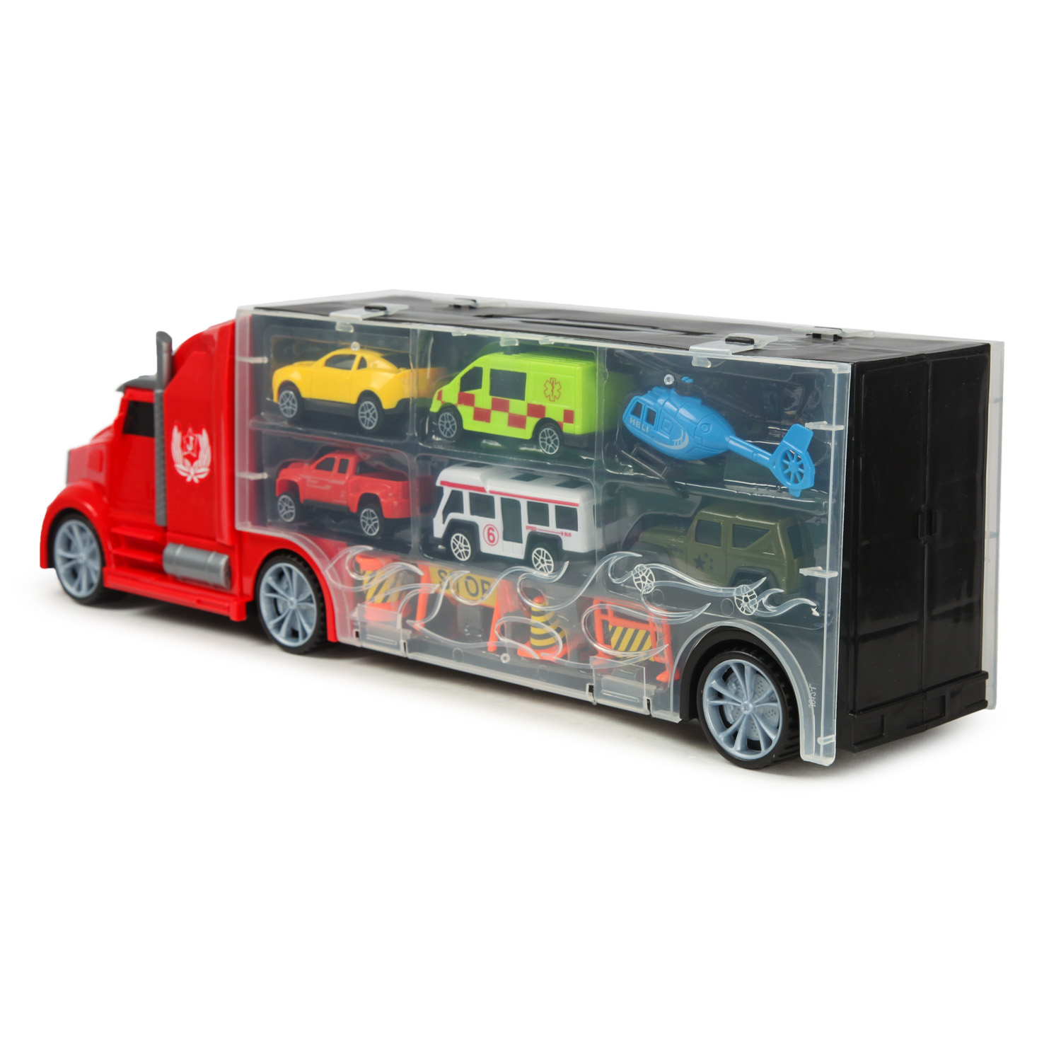 Набор машинок Mobicaro Грузовик красный 10 предметов 666-01K 666-01K - фото 3