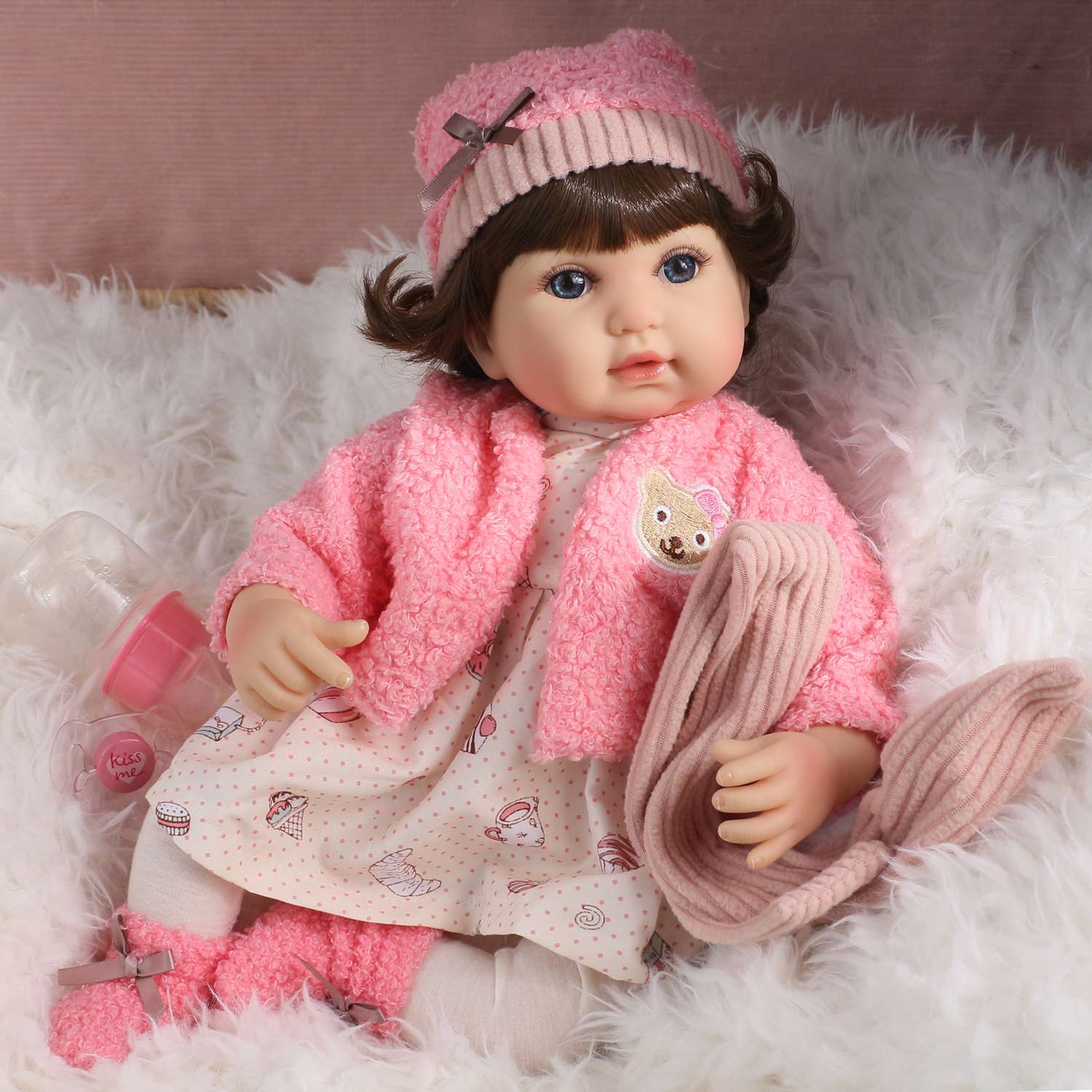 Кукла Реборн QA BABY Василиса девочка большая пупс набор игрушки для девочки 42 см 45006 - фото 5