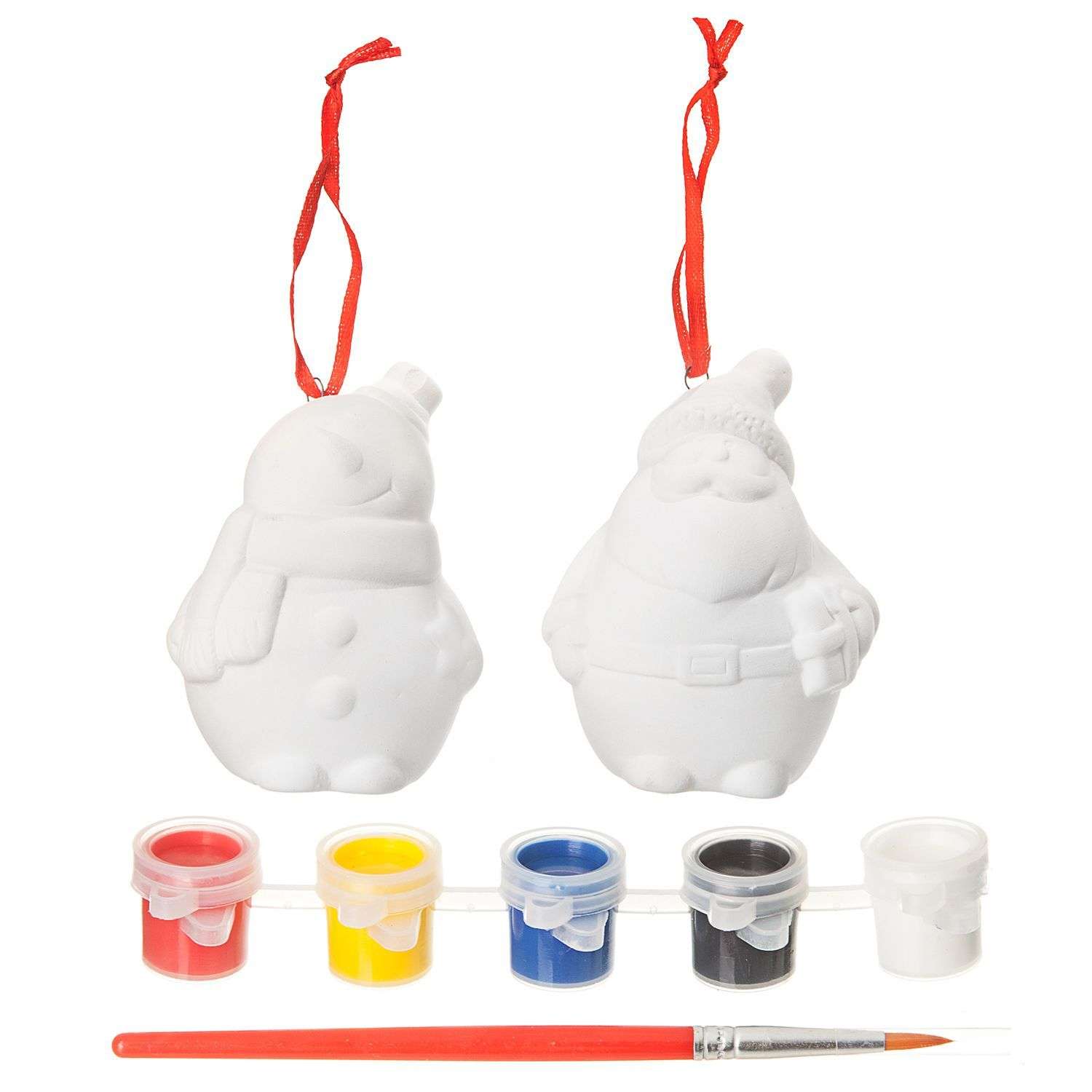 Набор для творчества Bondibon Елочные украшения Дед Мороз и снеговик ВВ1566 - фото 2