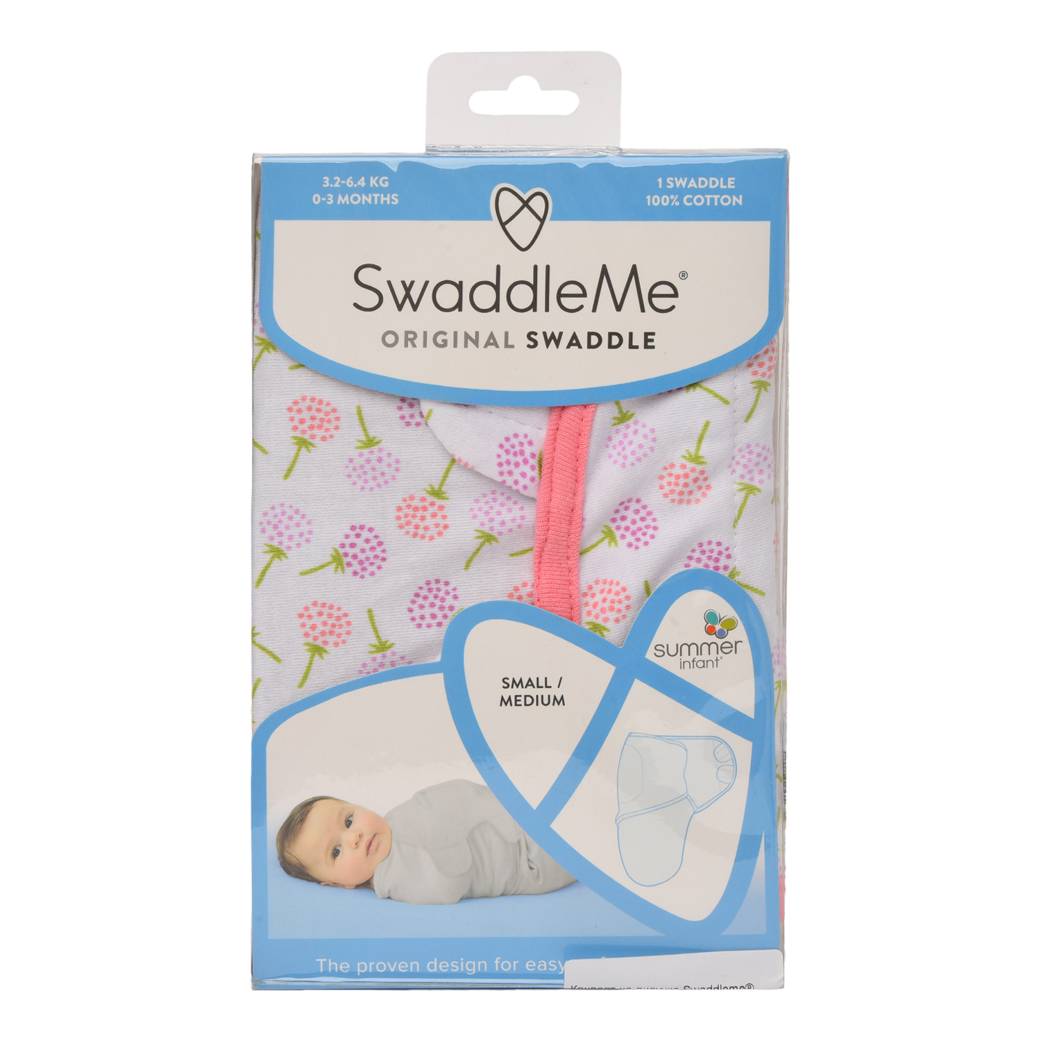 Конверт Summer Infant SwaddleMe Цветочки S/M - фото 2