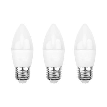 Лампа REXANT светодиодная Свеча CN 7.5Вт E27 713Лм 4000K нейтральный свет 3 штуки