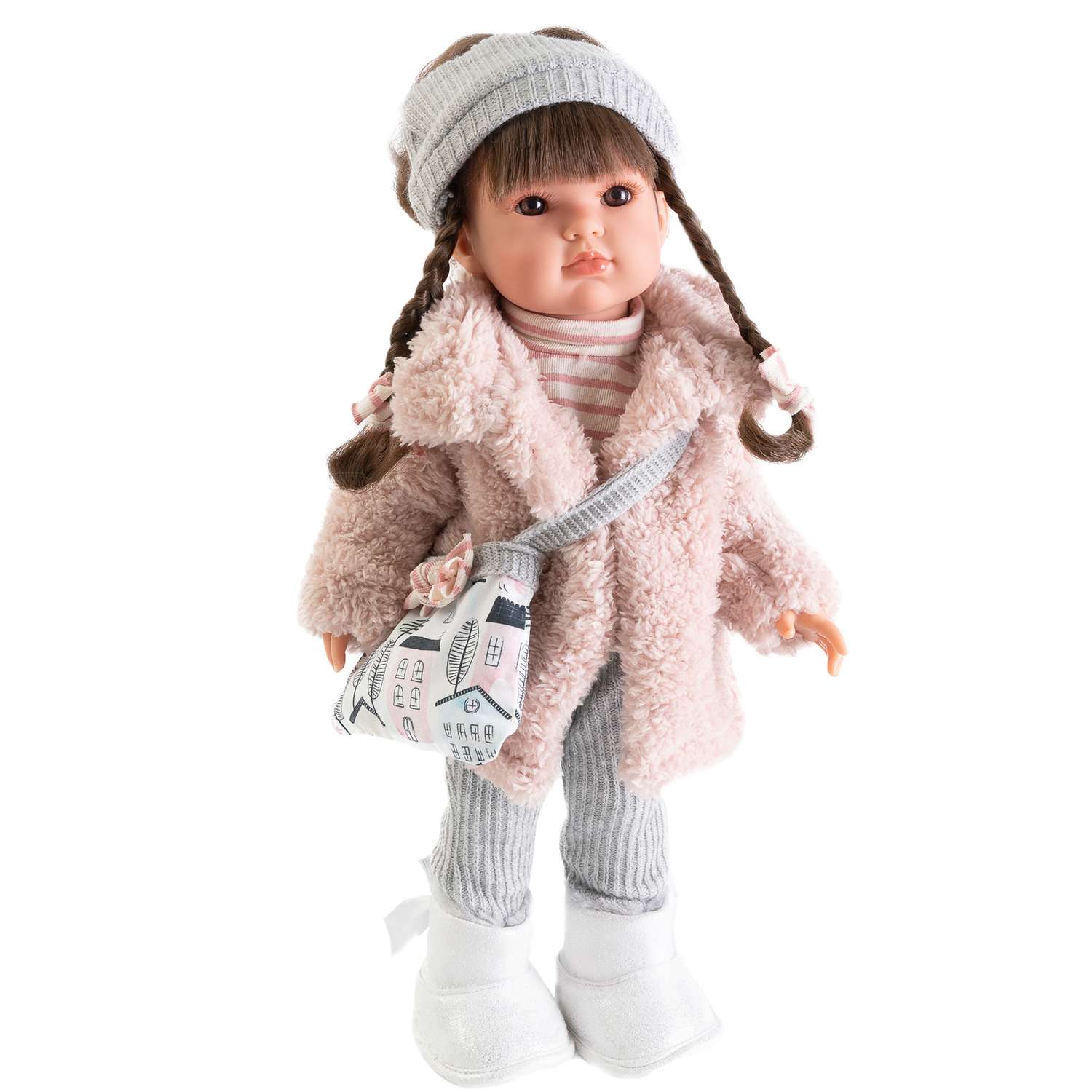 Кукла девочка Antonio Juan Реборн Фанни в сером 45 см виниловая 28120 - фото 2