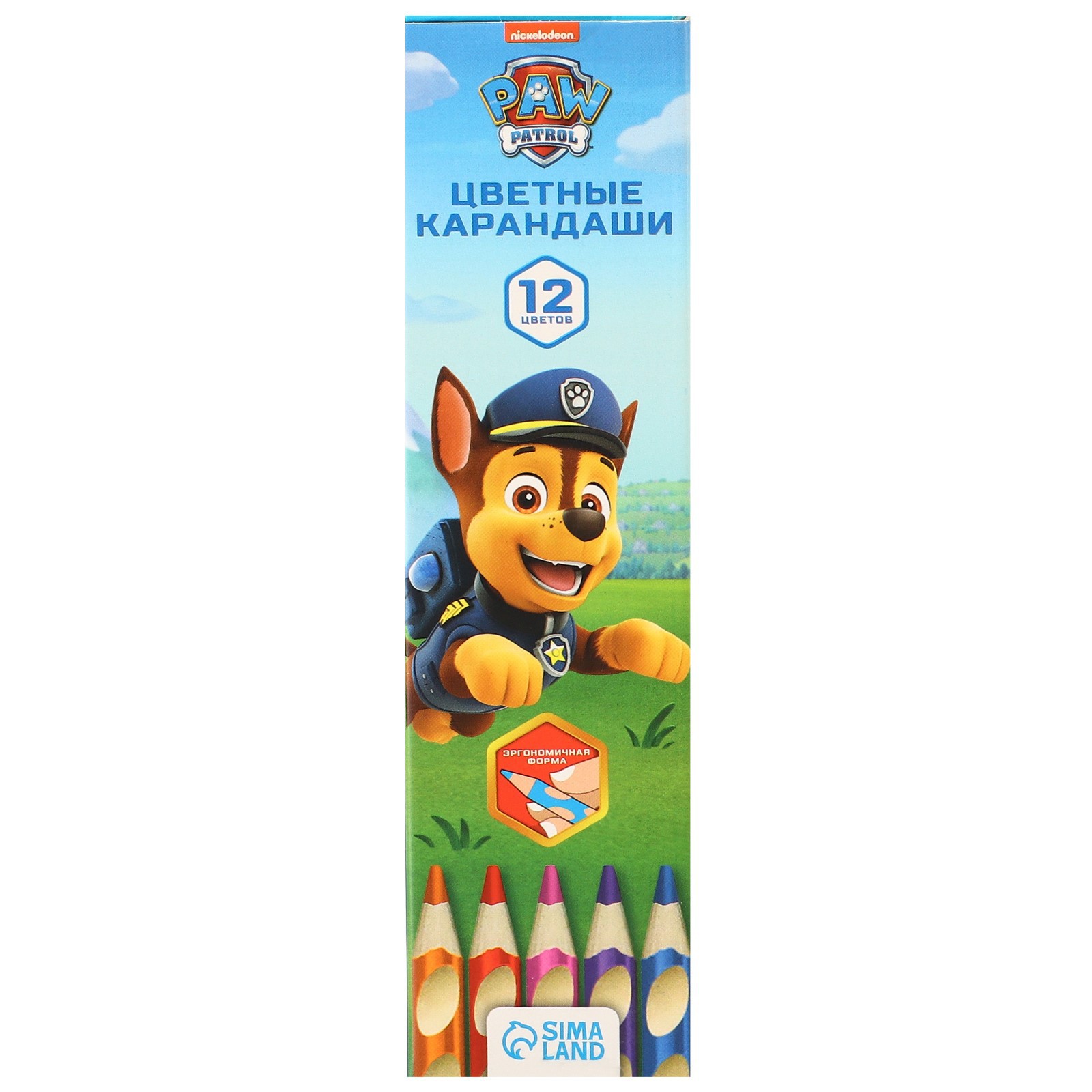 Карандаши цветные Paw Patrol в пенале 12 цветов «Щенячий патруль» - фото 8