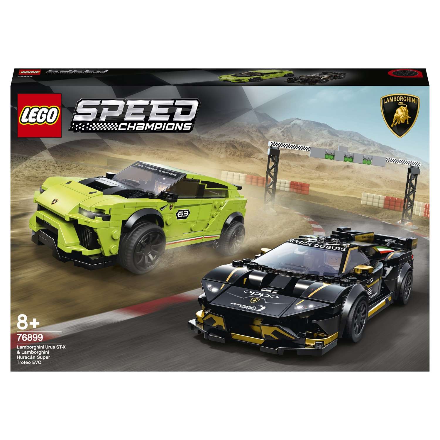 Конструктор LEGO Speed Champions Lamborghini Urus ST-X Lamborghini Huracan Super Trofeo EVO 76899 - фото 2