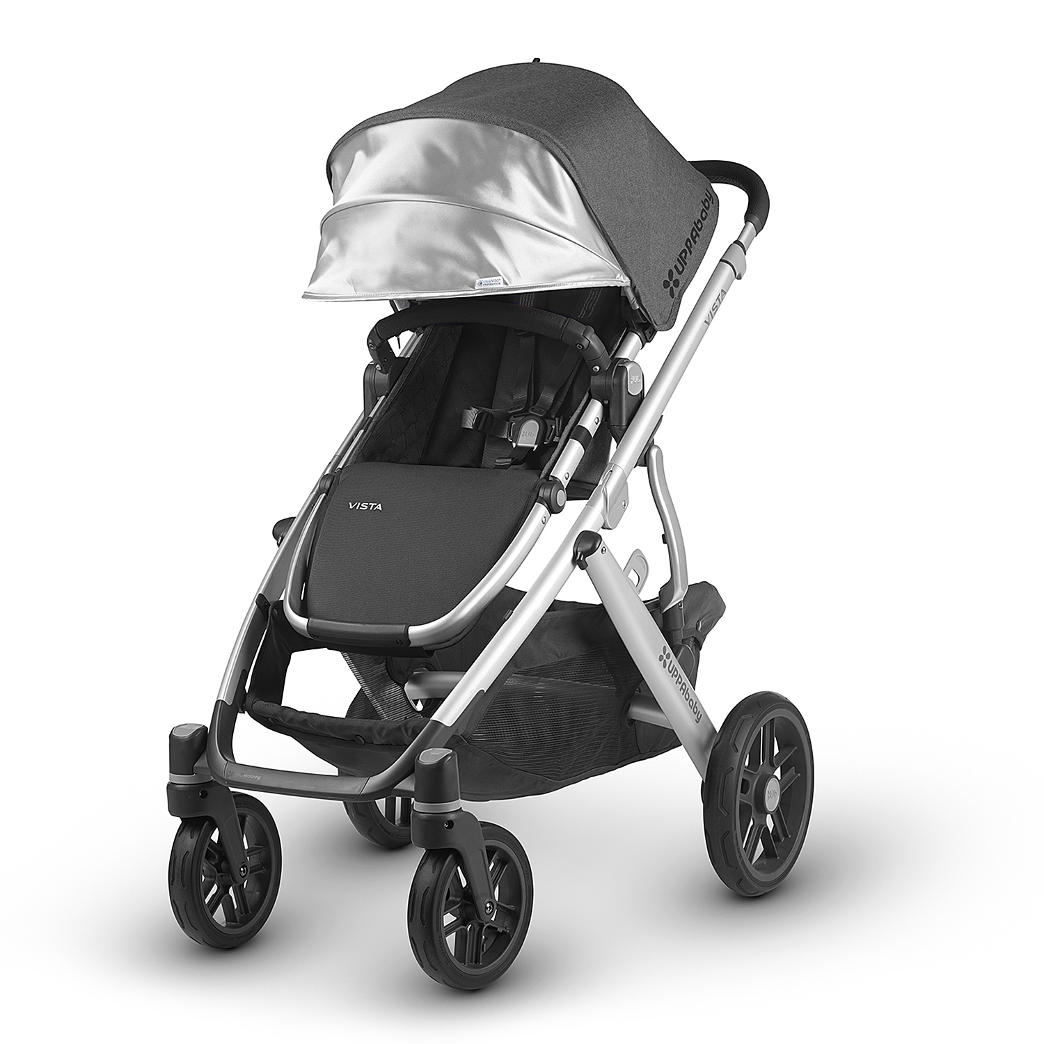 Коляска 2 в 1 UPPAbaby Vista 2018 Jordan Black-Grey melange - фото 2