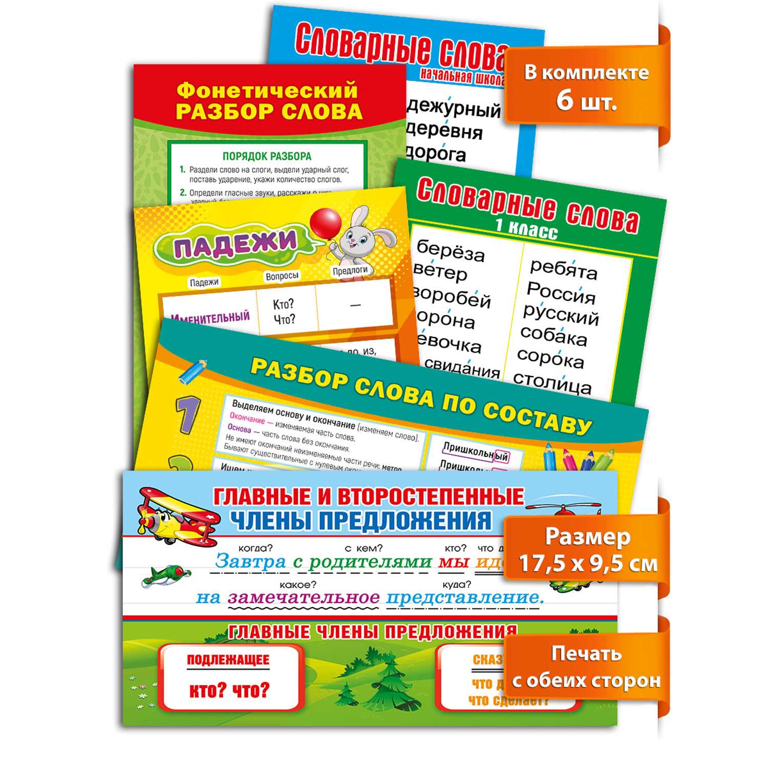 Карточки шпаргалки Мир поздравлений по русскому языку для начальной школы - фото 2