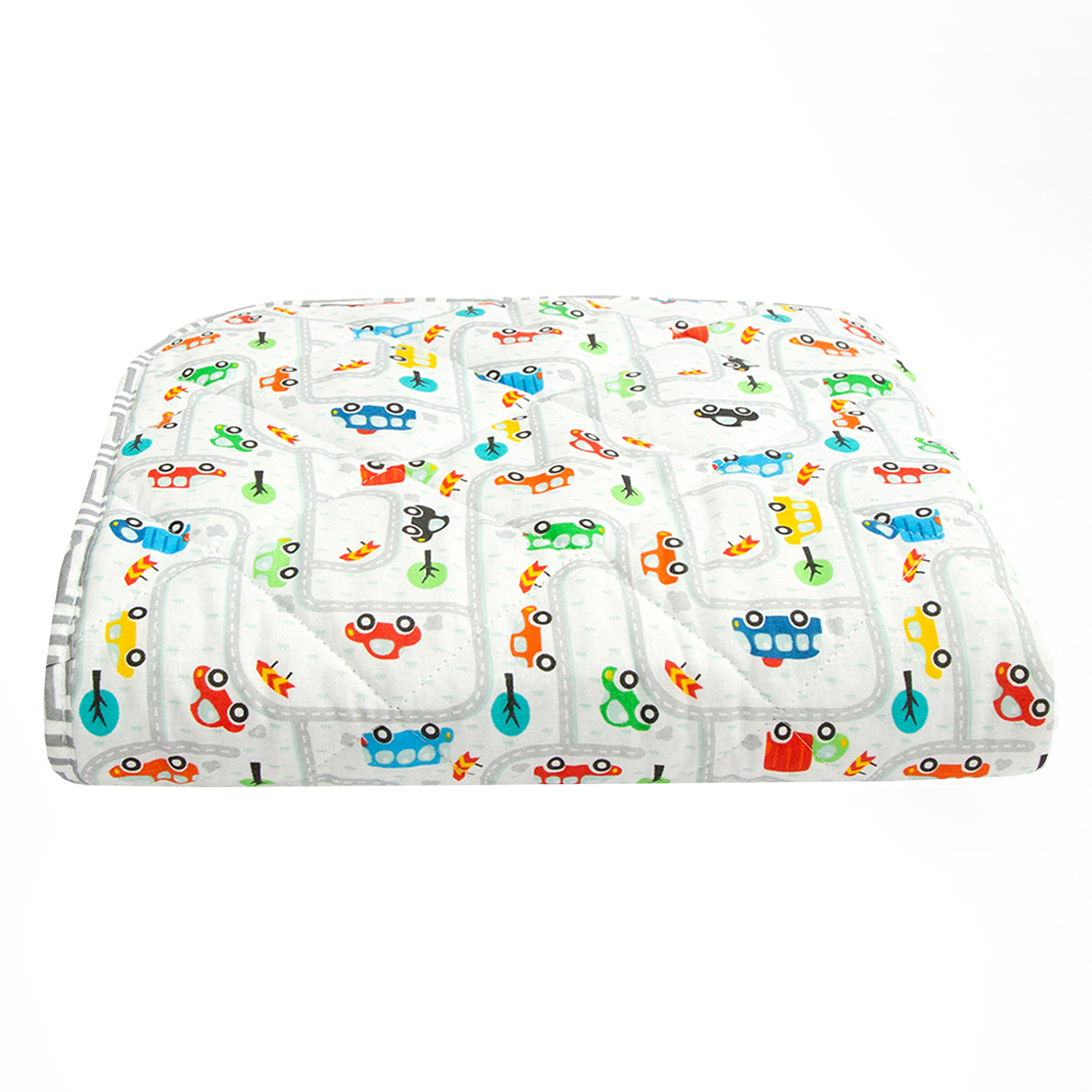 Коврик Amarobaby Soft Mat Дорога стеганный Серый - фото 1