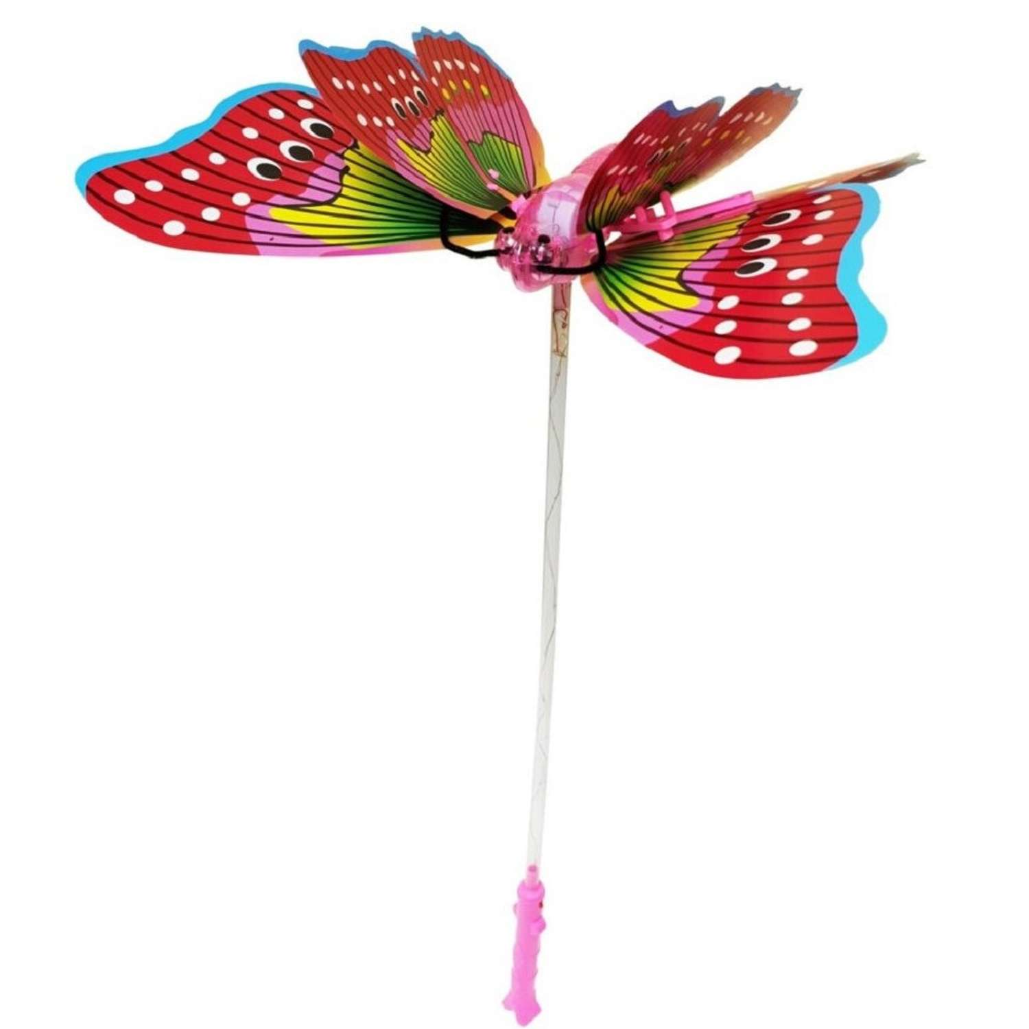 Игрушка Keyprods светящаяся на палочке бабочка розовый - фото 1