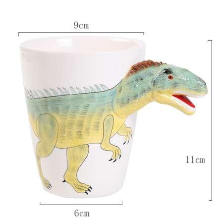 Кружка ZDK Kitchen Animals Dinosaur 400 мл зеленый