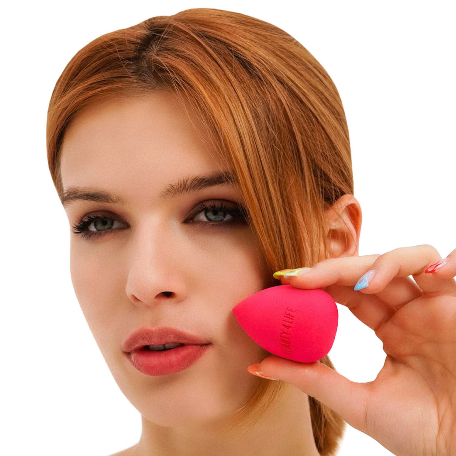 Спонж для макияжа Beauty4Life на подставке розовый - фото 2