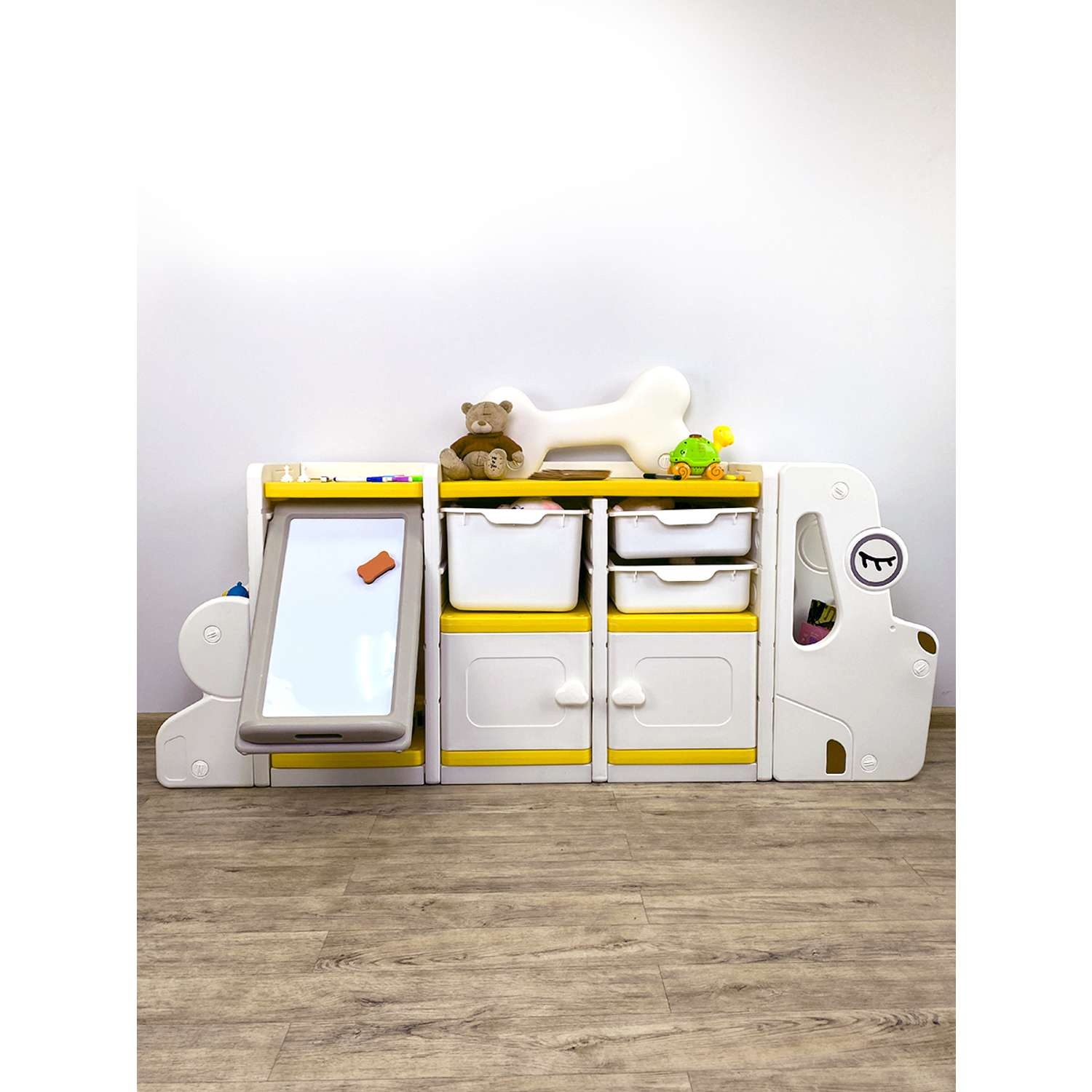 Стеллаж для игрушек и вещей ГЕЛЕОС Собака Medium с ящиками в детскую комнату - фото 2